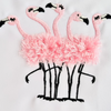 Personalised Baby Receiving Shawl - Pink Flamingo