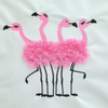 4 pink flamingos