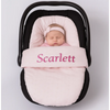 Personalised Pink Broderie Anglaise Car Seat Footmuff
