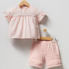 Pink Jacquard and Dobby 2 Piece