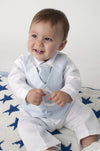 Sky Blue Check 4 Piece Suit