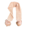Knitted Pom pom Scarf - Rose Gold