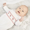 White Velour Christmas Sleepsuit