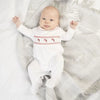 White Velour Christmas Sleepsuit