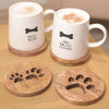 Best of Breed Paw Prints Mango Wood Set of 4 Coasters
