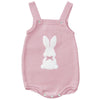 Personalised Dusky Pink Knitted Bunny Romper