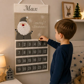 Personalised Christmas Advent Calendar – Embroidered Name