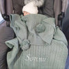 Personalised Sage Green Baby Blanket