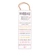 Love Life Wall Plaque - Marriage Rules 30cm