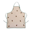 Apron with bee prints on it