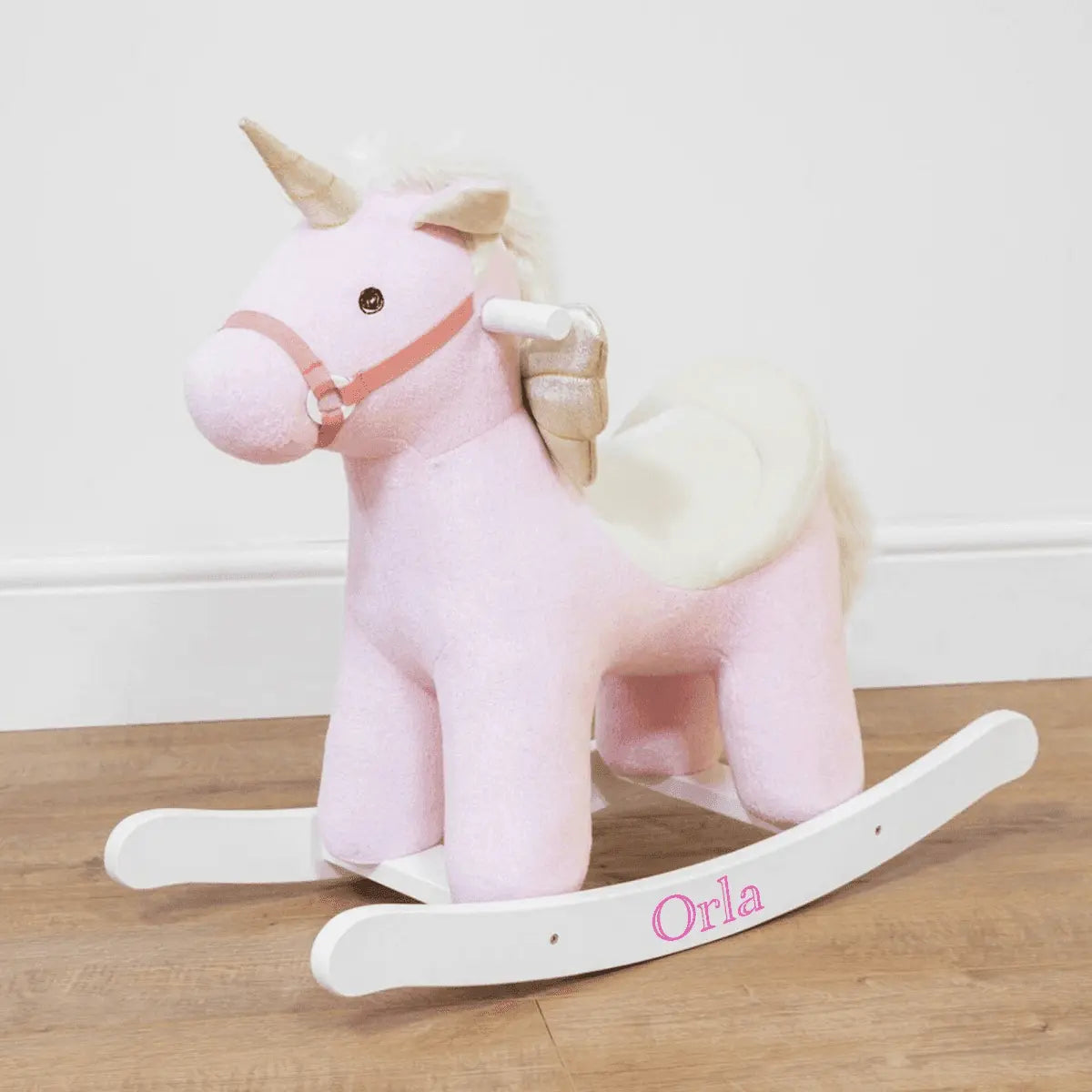 Plush unicorn rocking horse shop