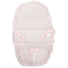 Personalised Pink Car Seat Footmuff with Pink Bows