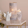 Thoughts of You Feather Glass Tea Light Holder - Mum & Dad