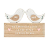 Mr & Mrs Love Birds Mantel Plaque