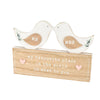 Mr & Mrs Love Birds Mantel Plaque