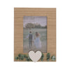 Rustic Frame with Heart and Leaves - Love Story