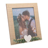 Rustic Frame with Heart and Leaves