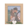 Rustic Frame with Heart and Leaves