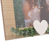 Rustic Frame with Heart and Leaves