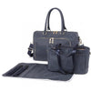 Personalised Navy Faux Leather Baby Change Bag - Just Blue or Pink