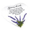 Thoughts Of You Heart Stone / Lavender - Grandad - Just Blue or Pink