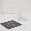 Father of The Bride Whisky Glass and Coaster in Gift Box - Just Blue or Pink