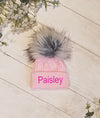 Personalised Pink Baby Hat