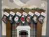 Personalised Family Knitted Christmas Stockings - Just Blue or Pink