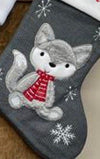 Personalised Family Knitted Christmas Stockings - Just Blue or Pink