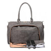 Personalised Dark Grey Faux Leather Changing Bag - Just Blue or Pink