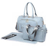 Personalised Sky Blue Faux Leather Changing Bag - Just Blue or Pink