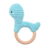 Petit Cheri Crochet Dinosaur Rattle - Diplodocus - Just Blue or Pink