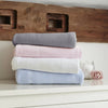 Soft Cotton Cellular Pram Blanket - Just Blue or Pink