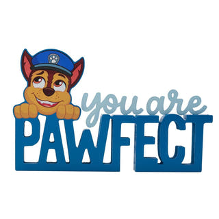 Paw Patrol Mantle Plaque - Chase - Just Blue Or Pink