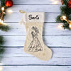 Personalised Belle Christmas Stocking - Just Blue or Pink