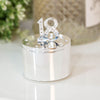 18th Birthday Silverplated Trinket Box With Crystals