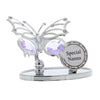 Crystocraft Chrome Plated Butterfly Plaque -Special Nanna - Just Blue or Pink