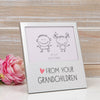 Aluminium Photo Frame 5 From Your Grandchildren - Just Blue or Pink