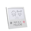 Aluminium Photo Frame - Mum In A Million - Just Blue or Pink