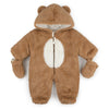 Rock A Bye Baby Brown Fluffy Bear Snowsuit - Just Blue or Pink