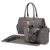 Personalised Dark Grey Faux Leather Changing Bag - Just Blue or Pink