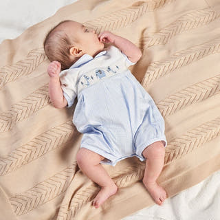 Dandelion Little Jungle Friends Romper - Just Blue Or Pink