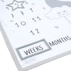 Baby White Milestones Blanket - Just Blue or Pink