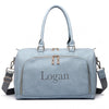 Personalised Sky Blue Faux Leather Changing Bag - Just Blue or Pink