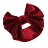 Burgundy Velour Headband with Bow