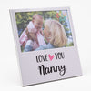 Cheerfull Aluminium Frame - Love You Nanny - Just Blue or Pink