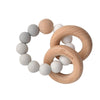 Bambino Ombre Teething Toy Grey - Just Blue or Pink
