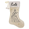 Personalised Cinderella Christmas Stocking - Just Blue or Pink