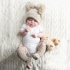Coffee Knee Length Socks with Bow