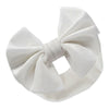 Cream Velour Headband with Bow